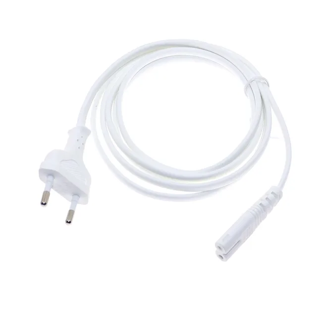 8 Cavi Alimentazione Europei Con Interruttore - 1,8m Per Luci E Lampade, Nero/Bianco