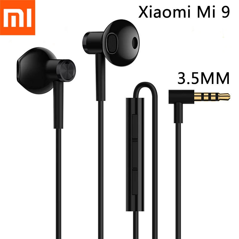 Xiaomi-auriculares internos Mi 9 Hybrid DC Seo, cascos de 3,5mm con micrófono, controlador Dual por cable para Mi 10 Lite Note 10 Redmi Note 9s
