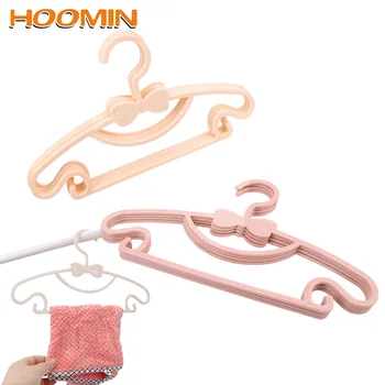 

HOOMIN 5 Pieces Children Clothes Hanger Plastic Clothes Drying Rack Kids Toddler Baby Clothes Coat Hangers