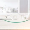 2pcs Glass Corner Shelf Triangle Convenient Useful Bathroom Shelf Wall Organizer Storage Rack for Toilet Bathroom Kitchen A30 6