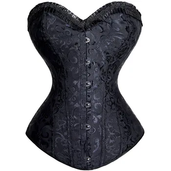 

Women Embroidered Corset Exquisite Lace Body Shaping Clothes Court Style Waist Abdomen Chest And Back Lace Up