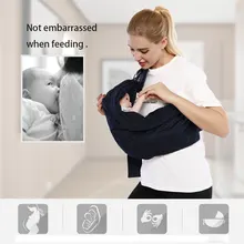 Imbracatura ad anello per marsupio per neonato canguro di cotone regolabile allattamento al seno ergonomico copertura per allattamento ergo Infant Toddler
