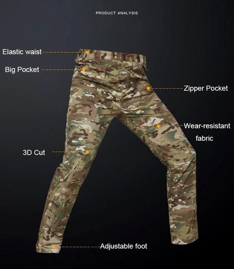 77City Killer Plus Size Tactical Pants Men Military Combat Pants Male Wear-Resistant Multi-pocket Cargo Trousers Hombre S-5XL