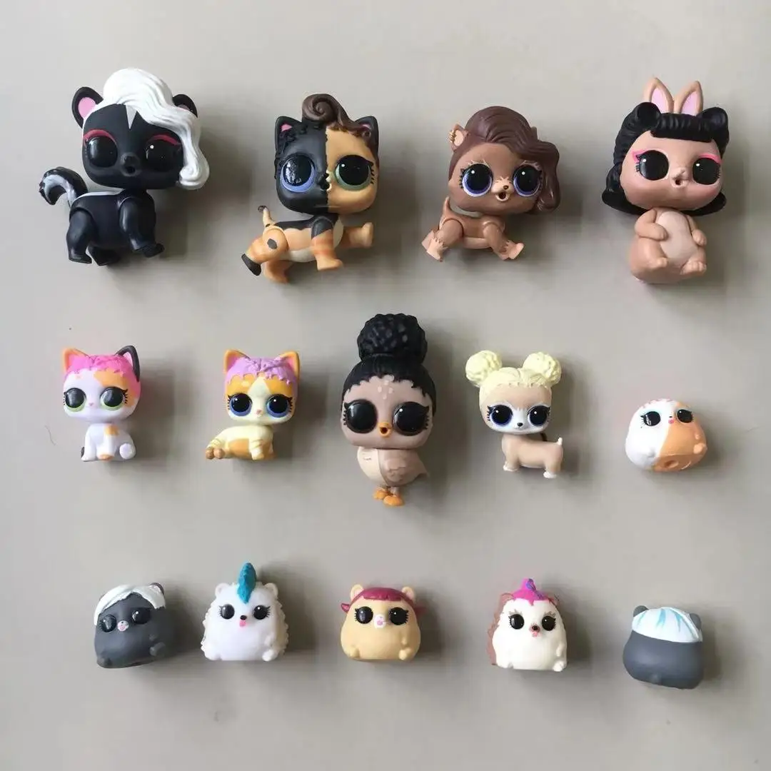 Mini figura de Robot de juguete para mascotas, animal sorpresa, animal raro, unicornio, gato, conejo, grande y pequeño, 3-6cm, 1 ud.