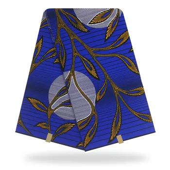 

Wonderful blue batik ankara wax material African real cotton wax fabric for clothing (6yards/lot) SWV564 free shipping