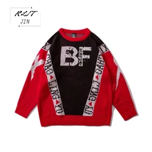 ##Special Price RLJT.JIN New High Quality Winter Thermal Artifact Fashion Color Patchwork Hip Hop Mens Casual Jumper Man Sweater With Round Neck ##Special Price RLJT.JIN New High Quality Winter Thermal Artifact Fashion Color Patchwork Hip Hop Mens Casual Jumper Man Sweater With Round Neck