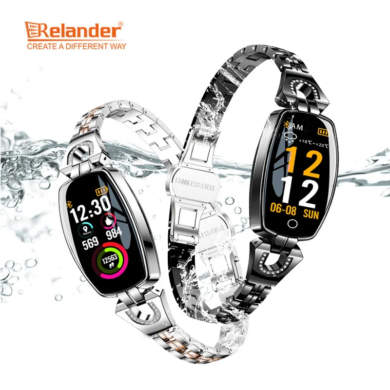 

Women's Color Screen H8 Smart Bracelet Weather Heart Rate Sphygmomanometer Step Fitness Sports Bracelet IP67 Waterproof