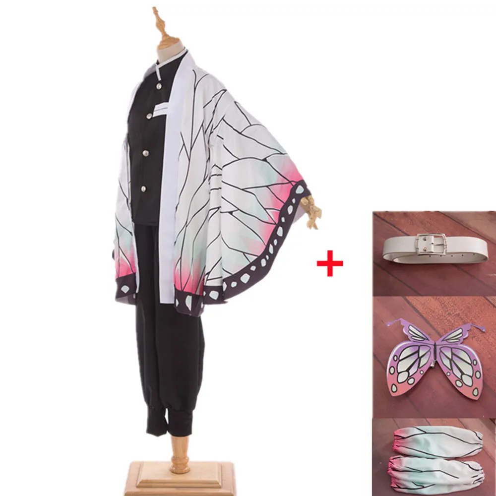 Adult Kids Anime Demon Slayer Kimetsu no Yaiba Kimono Kochou Shinobu Cosplay Costume