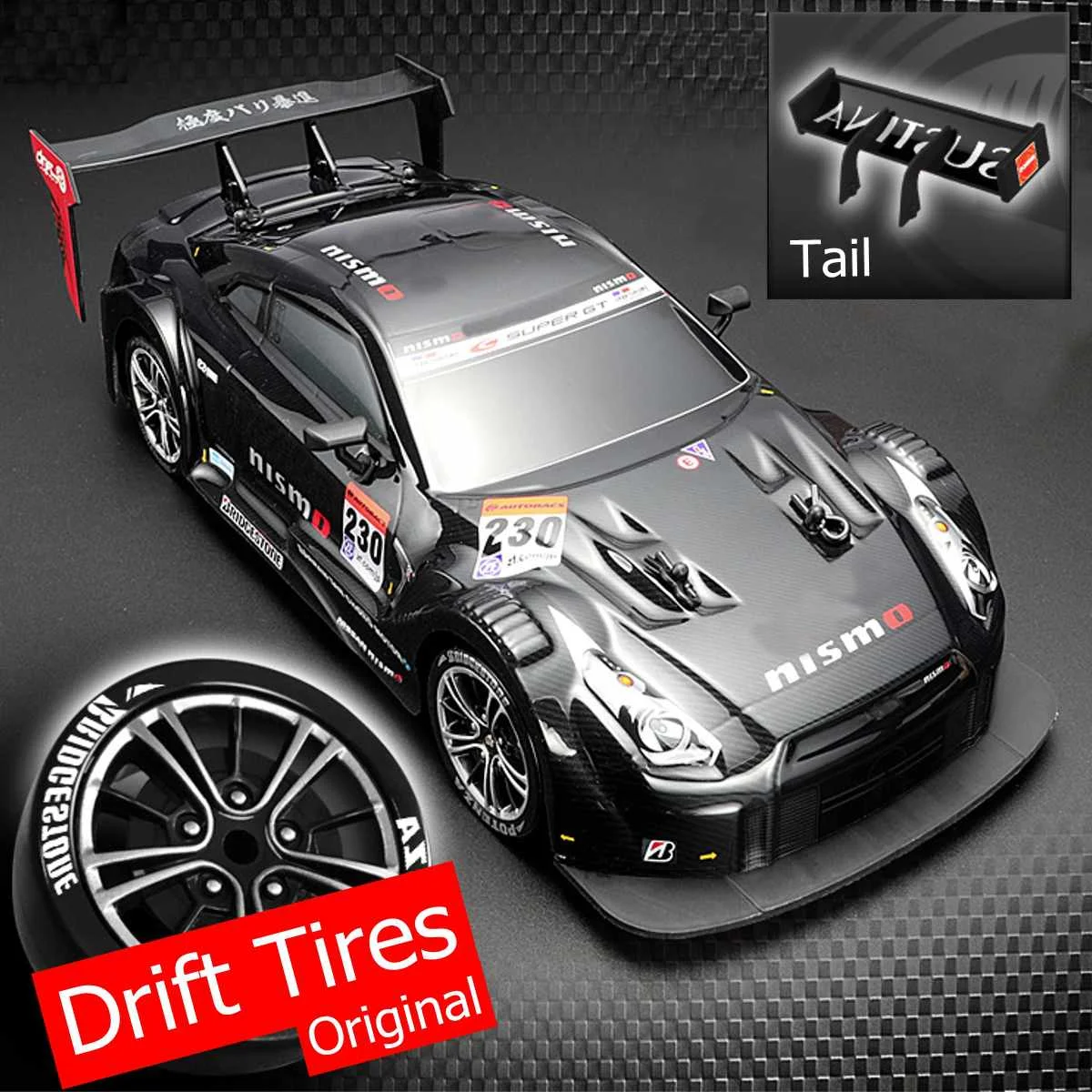 Set of 2 Tire 4WD 60km/h Drift Racing RC Car 1/16 2.4G High Speed 