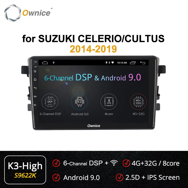 Ownice K3 K5 K6 Android 9,0 360 панорама оптическая Автомобильная магнитола для SUZUKI Alto Celerio Cultus Восьмиядерный 4G DSP dvd - Цвет: S9622 K3 HIGH