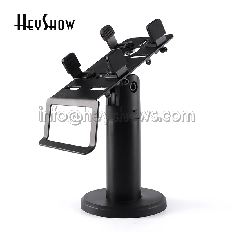 Black Flexible Security POS Holder, Display Stand, Credit Card, Adjustable Claws, 360 Degree, Cashier