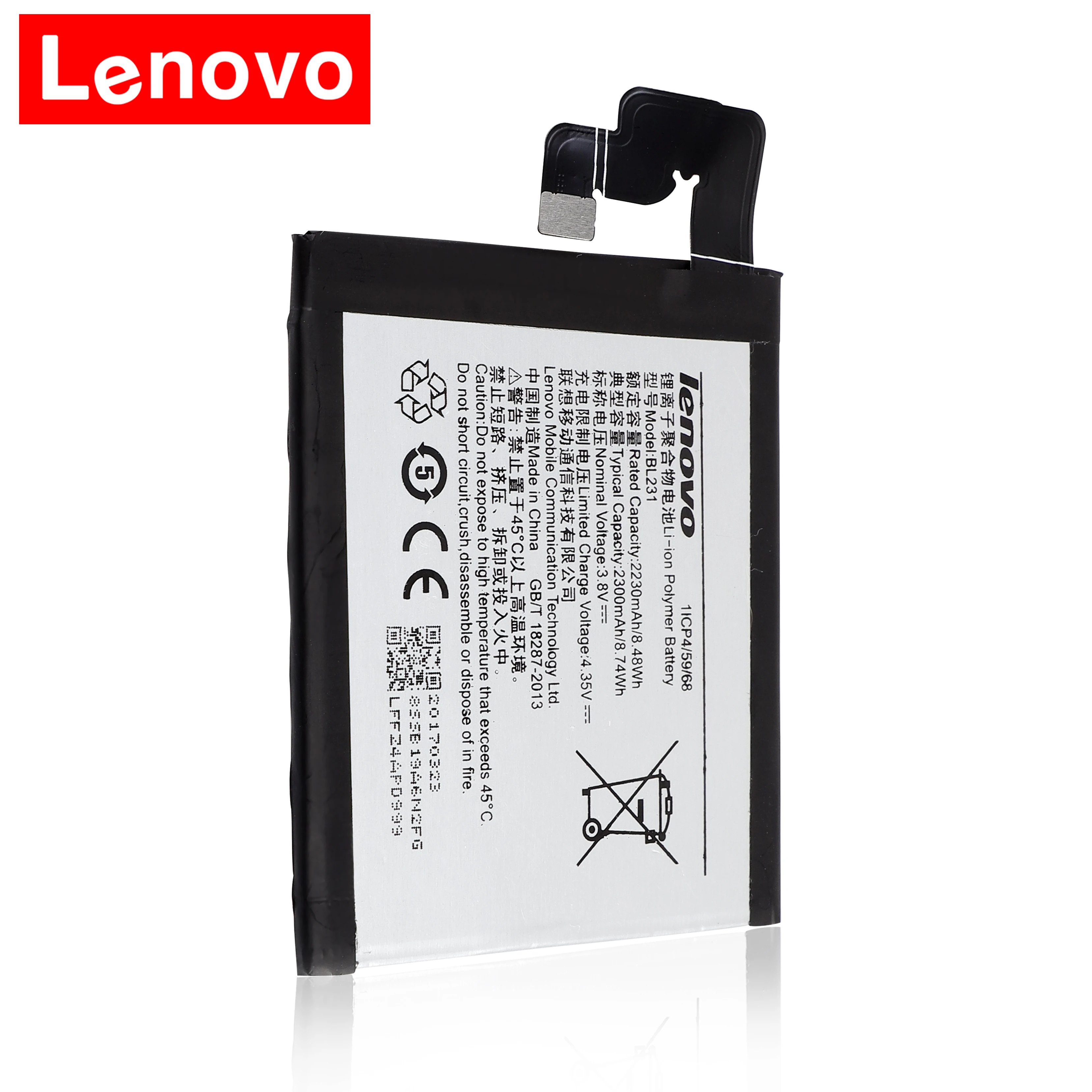 Сменный аккумулятор для Lenovo X2 2300 мАч li ion BL231 VIBE S90 S90u|Аккумуляторы мобильных