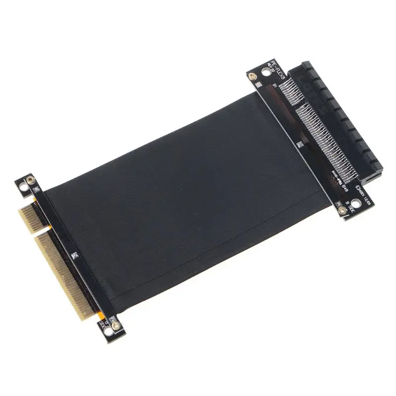

10cm PCI-e PCI Express 8X to 8X Extension Cable with Gold-Plated Connector 180 Degree Cable Line Cord