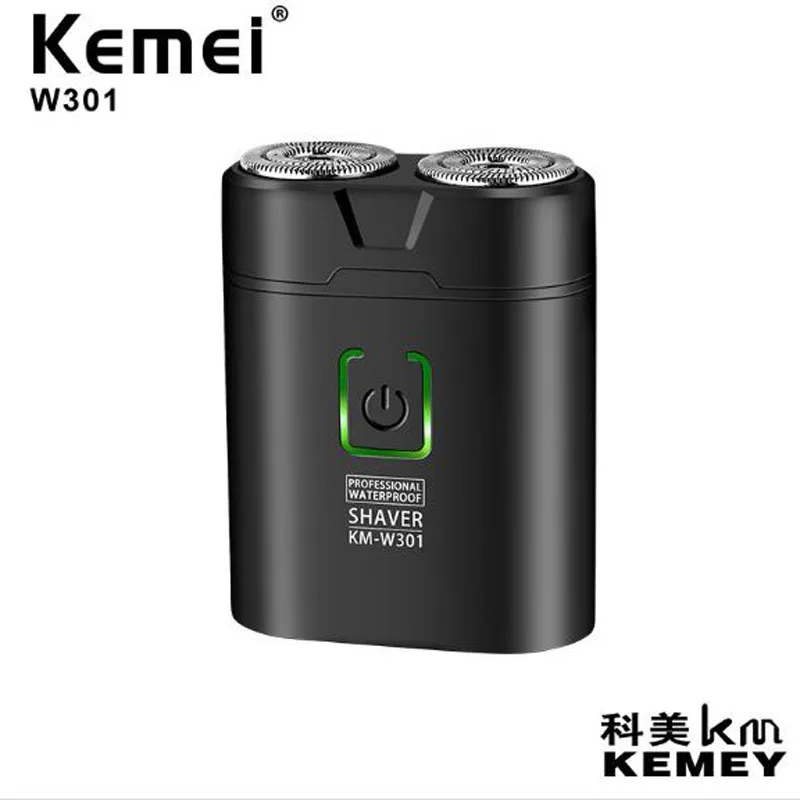 Электробритва Kemei KM-W301 мини-электробритва Двойной BladeMini бритва Водонепроницаемый USB перезаряжаемое Зарядное устройство USB бритва