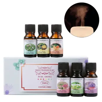 

6Pcs Relive Stress Aromatherapy Oils 10ml Fragrance Essential Oil for Humidifier