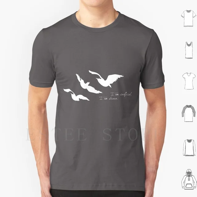 Divergent-selfish & Brave Ravens Tattoo T Shirt Men Cotton 6xl Badcatesigns Beatrice  Prior Bird Dauntless Divergent Four Raven - T-shirts - AliExpress