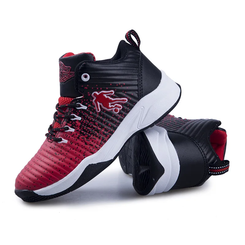 Осенняя новая стильная детская Баскетбольная обувь для мальчиков и девочек; уличная спортивная обувь из искусственной кожи; Детские кроссовки; обувь Jordan