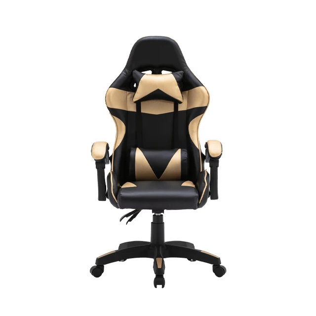 WCG Gaming Chairs Computer Chair Lifting up Office Chair for Cafe Internet Lounge Gold no Footrest