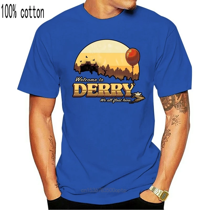 Хлопковые высококачественные Топы Derry 100% с воздушными шарами футболки надписью