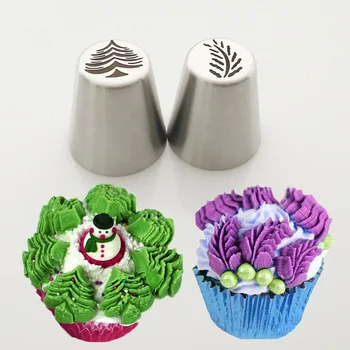 

Cake Christmas Nozzles Set Santa Claus Christmas Tree Snow Mold Icing Piping Tips Russian Nozzle Pastry Cake Baking Tools