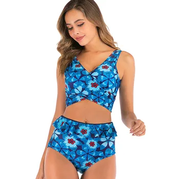 

2020 High Waist Bikini Bathing Suit Push Up Bikini Set Plus Size Swimwear Women Swimsuit Female Print Sexy Brazilian Biquini 2XL