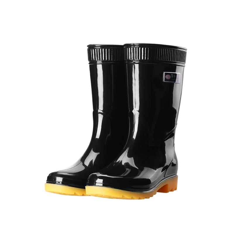 Rain boots hot sell High quality selling waterproof and velvet fishing high wear-resistant low-end rain boots