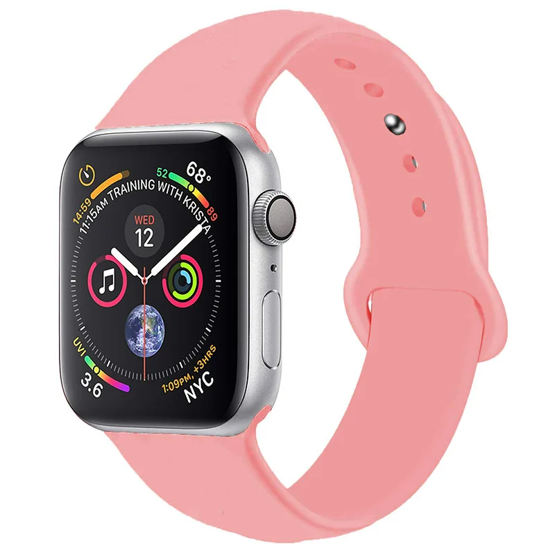 Прозрачный мягкий силиконовый ремешок для часов Apple Watch 38 мм 42 мм 40 мм 44 мм цветной резиновый браслет ремешок для iwatch 1 2 3 4