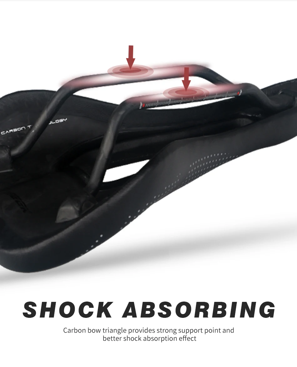 TOSEEK SL-ZERO Bicycle Carbon Saddle 7x7mm Carbon Bow Mountain Road Bike EVA Bicycle Seat 140g Ultralight Cycling Bicycle Parts