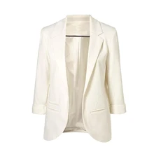 Повседневный тонкий костюм бейзер кофта жакет верхняя одежда для женщин карамельного цвета без пряжки GDD99