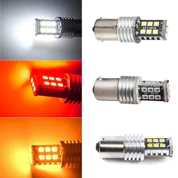 

1156 BA15S 15SMD 2835 LED Car Light Source High Quality CONSTANT CURRENT Backup Reverse Tail Brake Light DC 12V Red White
