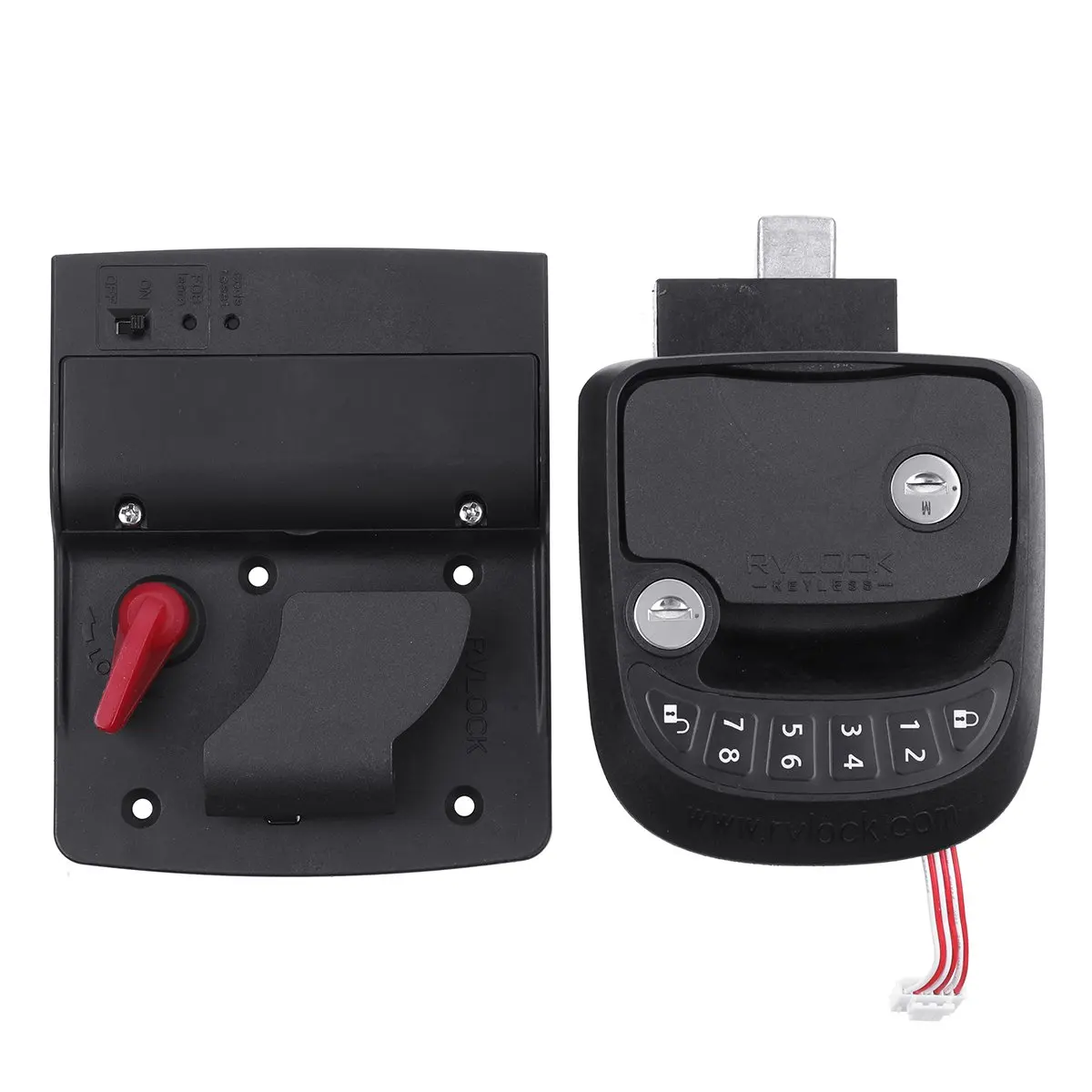 Quadruple Security Rv Keyless Entry Door Lock Handle Latch 15m