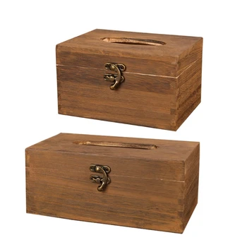 

Tissue Box Holder Storage Paper Box Tissue Box Cover Car Wood Napkins Holder Case Organizer Home Decoration