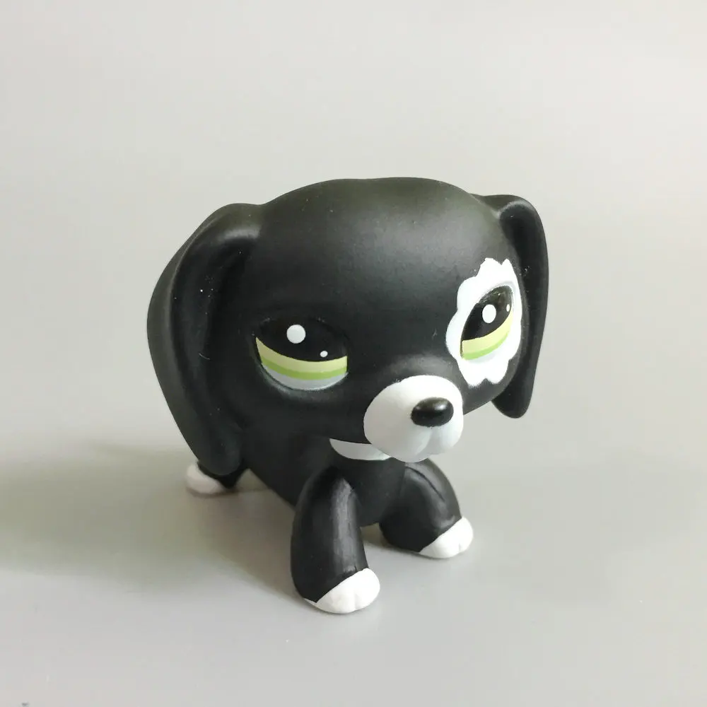 Littlest Pet OOAK черная такса собака ручная роспись фигурка для ребенка игрушка подарок