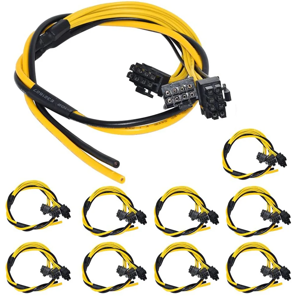 Кабель-адаптер для майнинга 1 к 3 6p + 2p 8-контактный GPU видеокарта провод 12AWG 18AWG