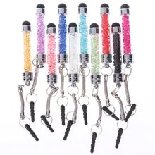 1 шт. стилус мини бриллианты 3,5 мм порт для наушников Пылезащитная заглушка для мобильного телефона стилус