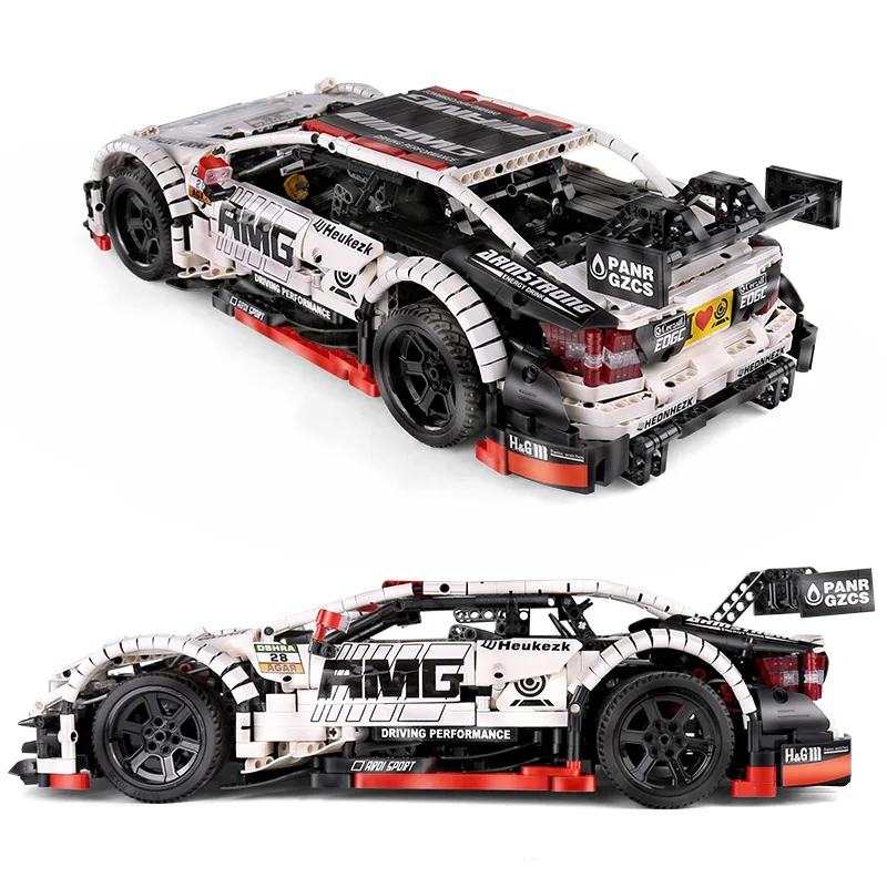 Новый MOC Technic C63 спортивный автомобиль 6687 LED RC Мотор мощность функция Fit Lepinblocks