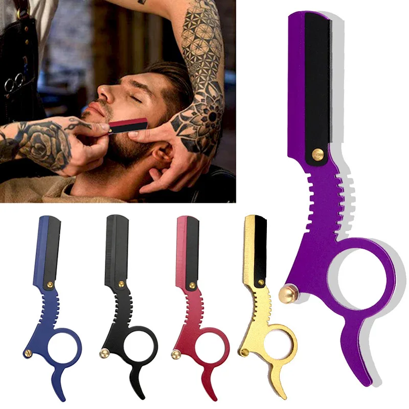 

Portable Hand Razor Shaver for Men Barber Stainless Steel Manual Straight Hair Clipper Beard Trimmer