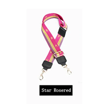 Сумка с широким ремнем на плечо аксессуары для женщин Сумка ремень сумка для камеры Полосатый ремень сменная сумка на плечо регулируемые длинные сумочки - Цвет: star rosered