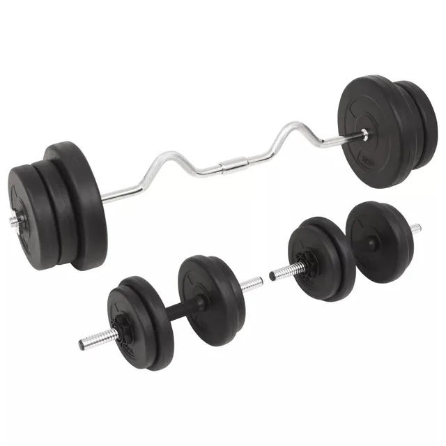 US $150.00 vidaXL 60kg Barbell Dumbbell Set Men Arm Muscle Adjustable Dumbbells Fitness Body Building Weightli
