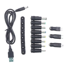 

11Pcs DC Power Adapter Conversion Head(3.5-6.4mm/USB/Type-C)+5.5*2.1mm USB Cable
