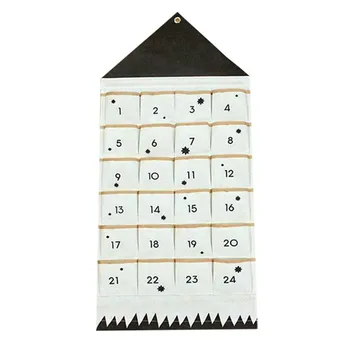 

16/24 Pockets Calendar Storage Bag Wall Hanging Alphanumeric Canvas Bag Portable Home Storage & Organization LBShipping