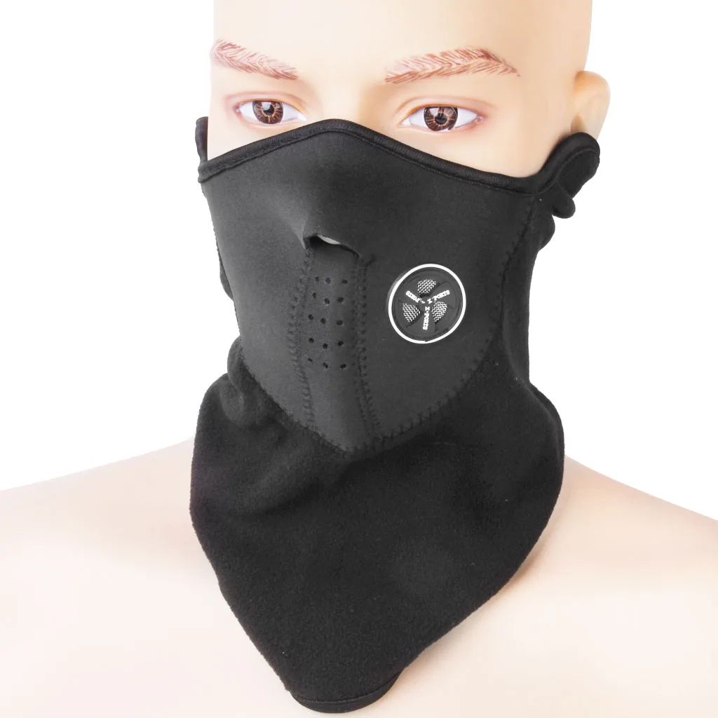 Fashionable Winter Neck Warm Face Ears Nose Protection Mask Veil for Fishing Biking Skiing Hiking Face Mask Black