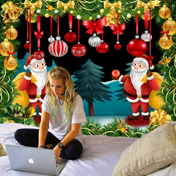 

2021TapestryChristmas New Year decorations wall-mounted Christmastree fitness yoga mathome decoration Wall decoration 3d canvas