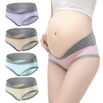 

Pregnant Underpants High Quality Pregnant Women Panties Cotton Low-waist Briefs U-shaped Maternity Panties Females Underwear