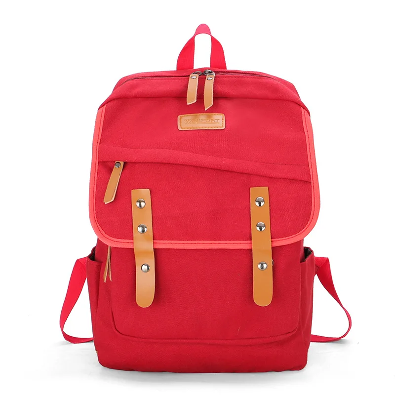 

Canvas Backpack Women Backpack Fashion Women Shoulder Bag solid color School Bag For Teenage Girl Children Daypacks Travel Bag