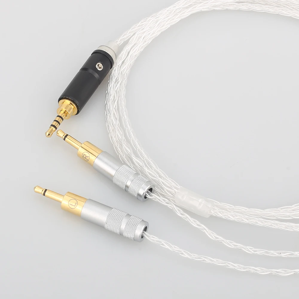 2 5 3 5 4 4mm Balanced 8core Silver Plated Headphone Upgrade Cable for HD700 HD 700 M1060 M1060c Audio grade cable
