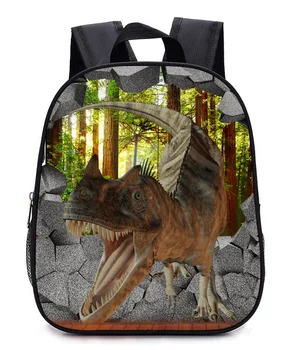 

13 Inch Cartoon Dinosaur Kids Backpack Kindergarten School Bag Children Printing Backpack Girls Boys Mochila