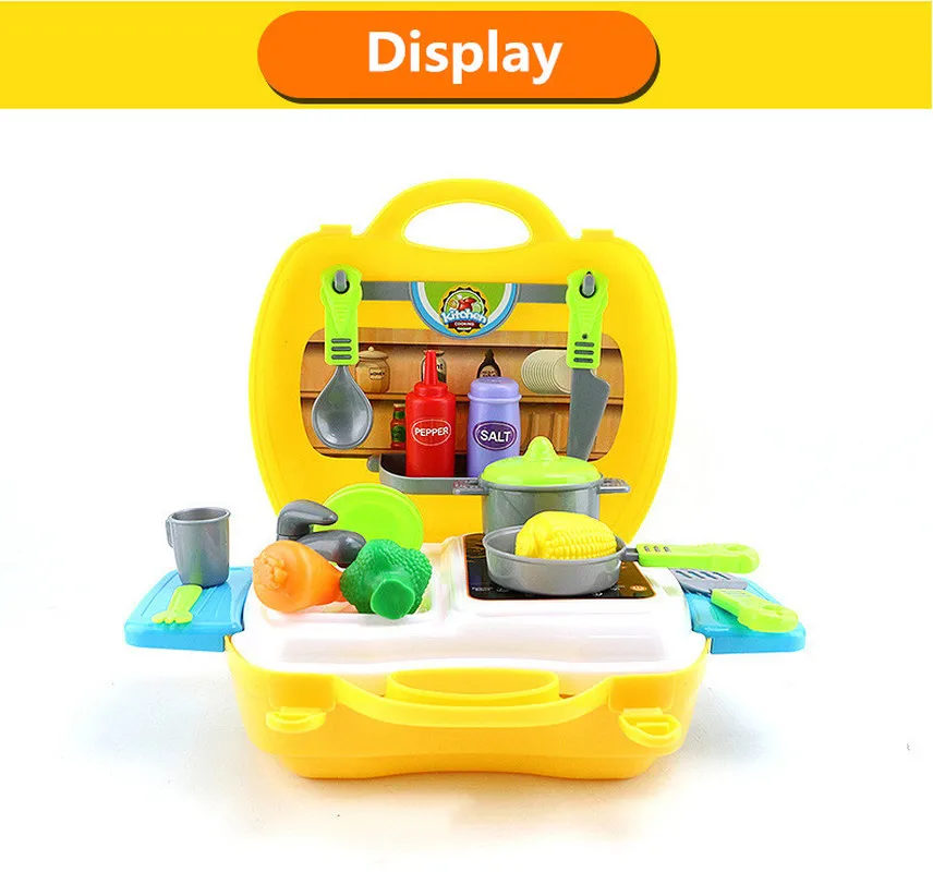 DIY Simulation Kitchen toys For children girls cooking Tool Toy set Educational Model Building Kit Pretend Play Toys For Kids