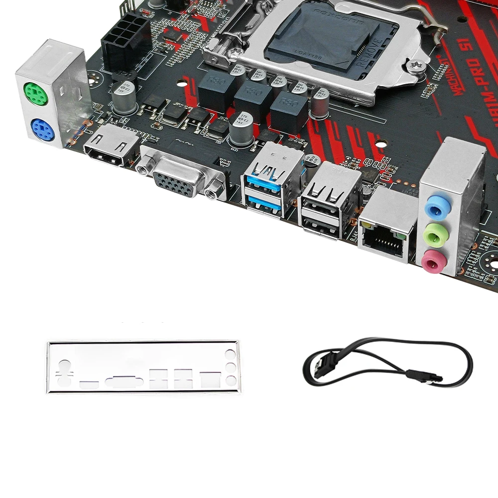 Placa-mãe Lga 1150 Suporte Xeon e3 v3 v4 Cpu Core i3 i5 i7 Processador Ddr3 Ram Hdmi Sata M.2 3.0 H81m-pro s1 Machinist-h81 - Imagem 4
