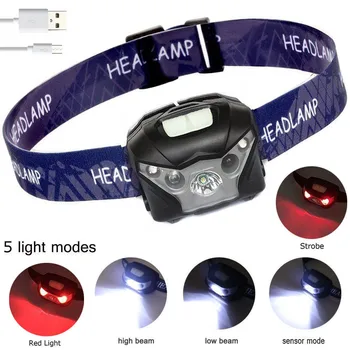 

2PCS BEST Head Torch LED Light Rechargeable USB Running Walking Camping Reading #4C26